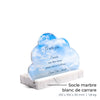 Plaque funéraire nuages 25 Plaquedeces.fr